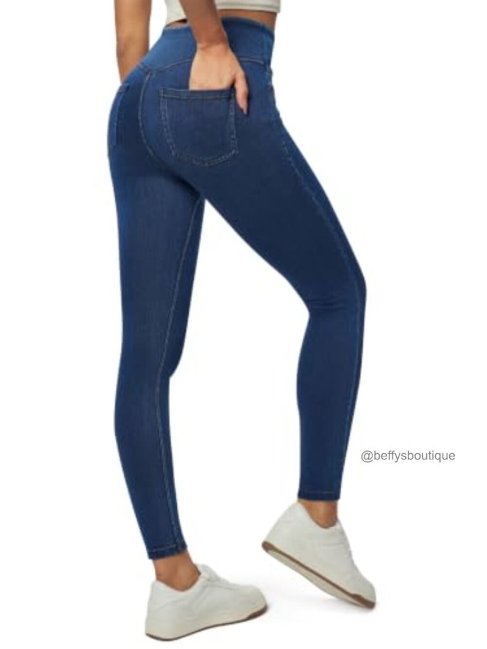 Heathyoga Stretchy Pull On High Waist Jeggings Skinny Jean Leggings
